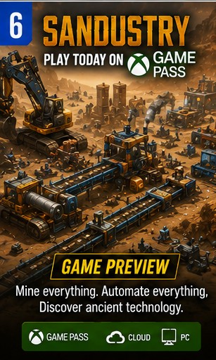 Sandustry Enters Game Preview and Game Pass