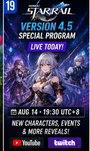 Honkai: Star Rail Version 4.5 Special Program Airs Today