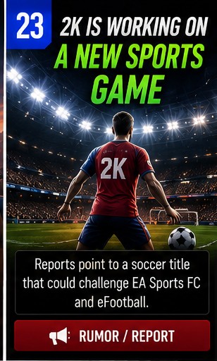 2K Is Developing a New Sports Franchise, With Soccer Strongly Suspected