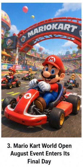Mario Kart World Open August Event Enters Its Final Day