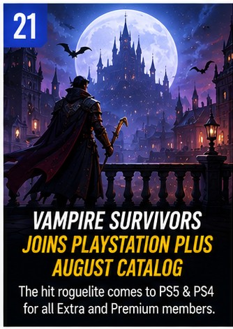 Vampire Survivors Joins PlayStation Plus Game Catalog