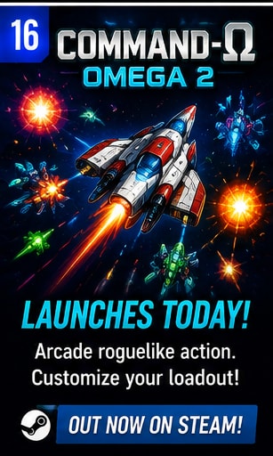 Command-Ω Omega 2 Launches Its Arcade Roguelike Action Today
