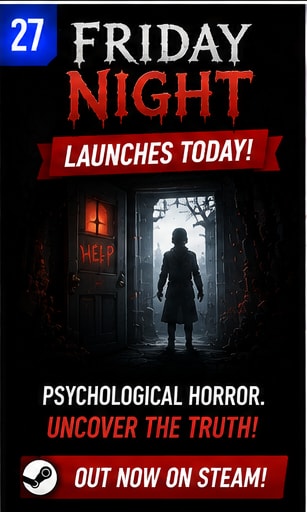 Friday Night Adds Psychological Horror to Today's Steam Lineup