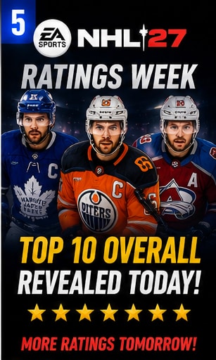 NHL 27 Ratings Week Reaches Its Top 10 Overall Reveal
