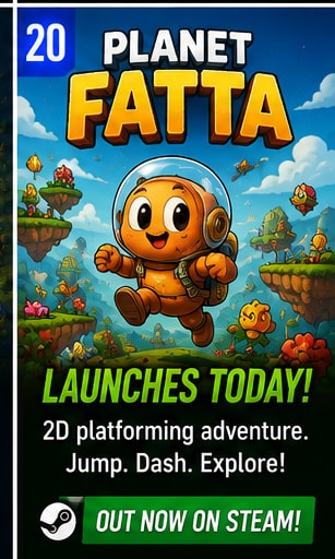 Planet Fatta Launches Its 2D Platforming Adventure Today