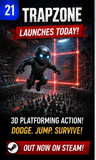 TRAPZONE Brings 3D Platforming Challenges to Steam Today