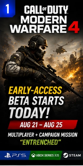 Call of Duty: Modern Warfare 4 Early-Access Beta Starts Today