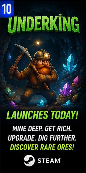 Underking Starts Digging Into Steam Today