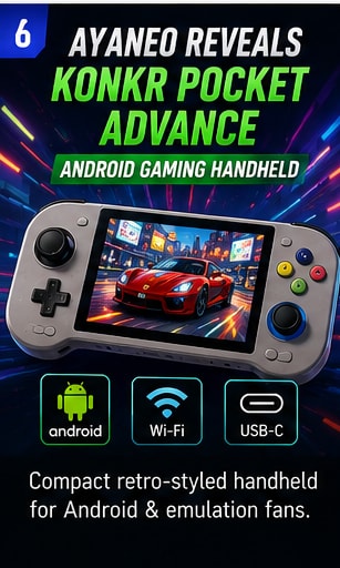 AYANEO Reveals KONKR Pocket Advance Android Handheld