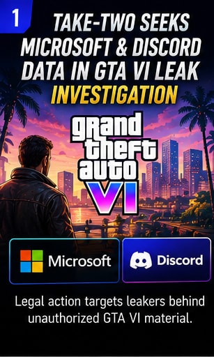 Take-Two Seeks Microsoft and Discord Data in Hunt for GTA VI Leakers