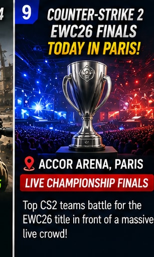 Counter-Strike 2 EWC26 Championship Finals Take Over Paris Today