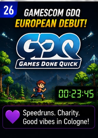 Gamescom GDQ Makes Its European Debut During This Year's Show