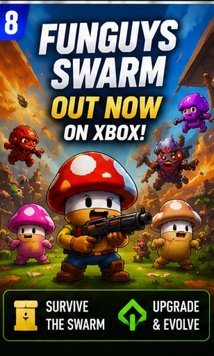 Funguys Swarm Brings Cartoon Bullet-Hell Chaos to Xbox