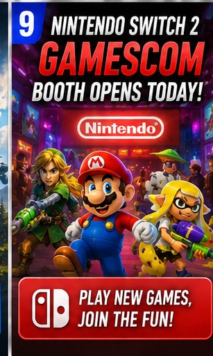 Nintendo Opens Major Switch 2 Gamescom Booth