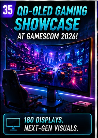 Samsung Display Builds Huge QD-OLED Gaming Showcase at Gamescom