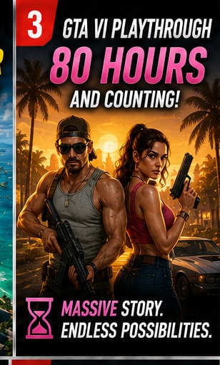 Rockstar Says One GTA VI Playthrough Took Around 80 Hours