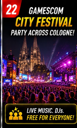 Gamescom City Festival Continues Across Cologne Today