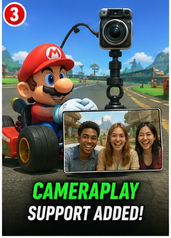 Mario Kart 8 Deluxe Adds CameraPlay Support