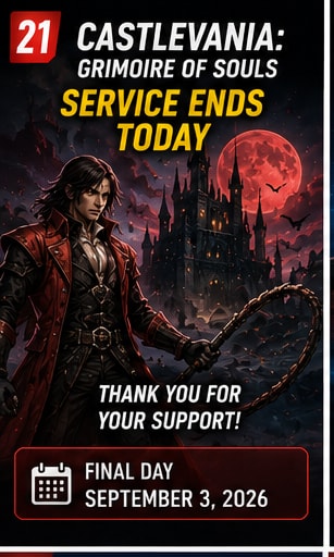 Castlevania: Grimoire of Souls Reaches End of Service Today
