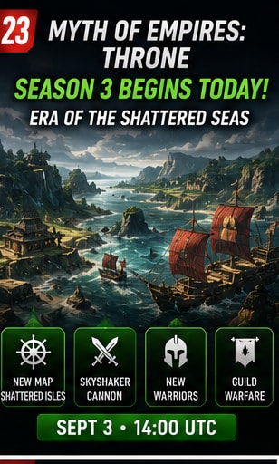 Myth of Empires: Throne Season 3 Begins Today