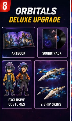 Orbitals Deluxe Upgrade Adds Artbook, Soundtrack and Cosmetics