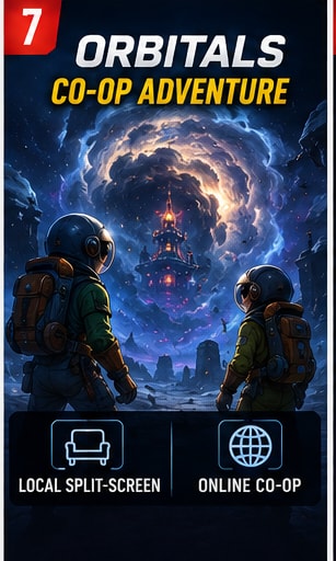 Orbitals Supports Local Split-Screen and Online Co-op