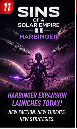 Sins of a Solar Empire II: Harbinger Launches Today