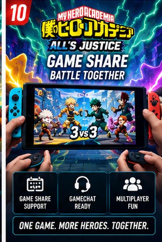 My Hero Academia Uses Switch 2 GameShare for Multiplayer Battles