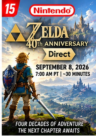 Nintendo Announces Zelda 40th Anniversary Direct for September 8