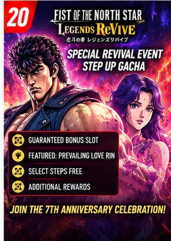 Fist of the North Star Anniversary Events Continue With Revival Gacha