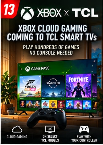 Xbox and TCL Prepare to Bring Cloud Gaming to More Smart TVs