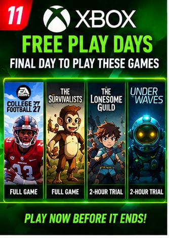 Xbox Free Play Days Offers Its Final Full Weekend Day