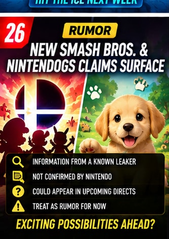 Rumor: New Smash Bros. and Nintendogs Claims Surface Ahead of Nintendo Direct