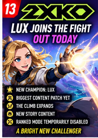 Lux Joins 2XKO Today in the Game's Biggest Content Patch Yet