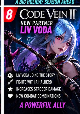 Code Vein II Introduces New Halberd Partner Liv Voda