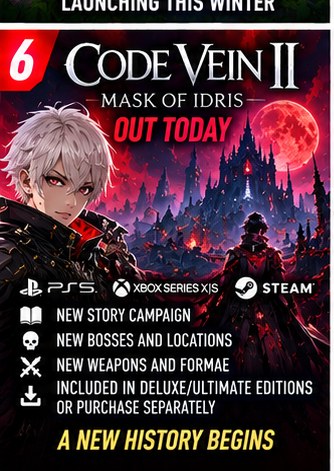 Code Vein II: Mask of Idris Expansion Launches Today