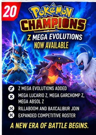 Pokémon Champions Adds Z Mega Evolutions, Rillaboom, and Baxcalibur