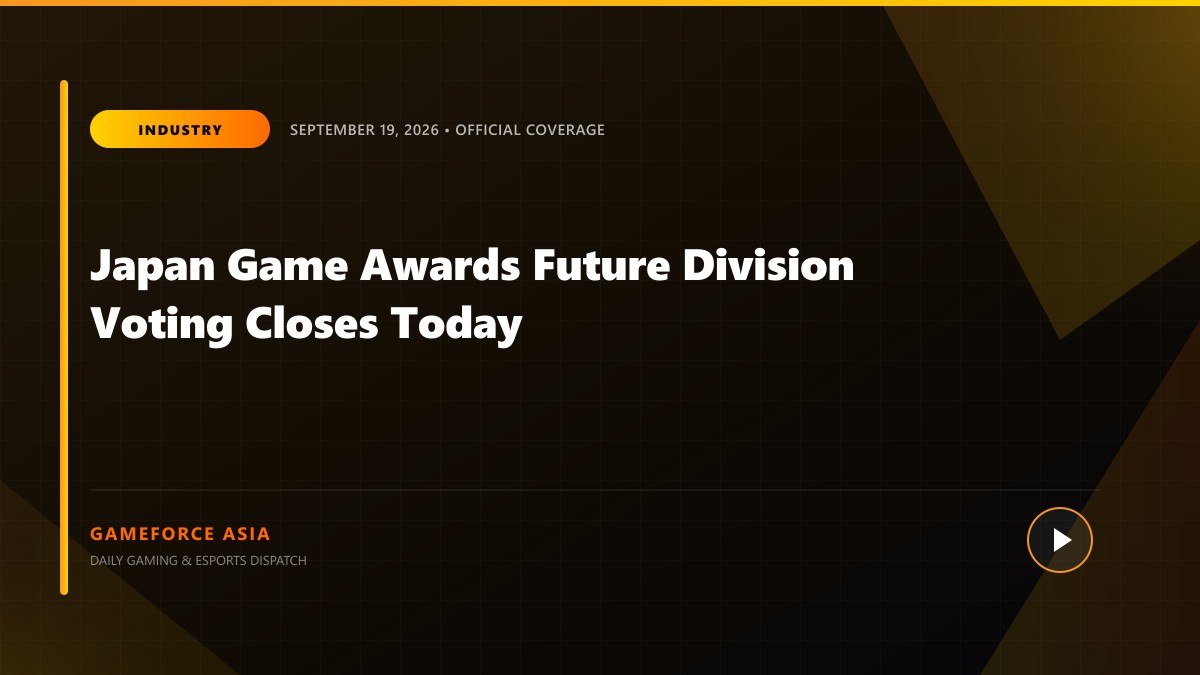 Japan Game Awards Future Division Voting Closes Today — original editorial gaming news illustration