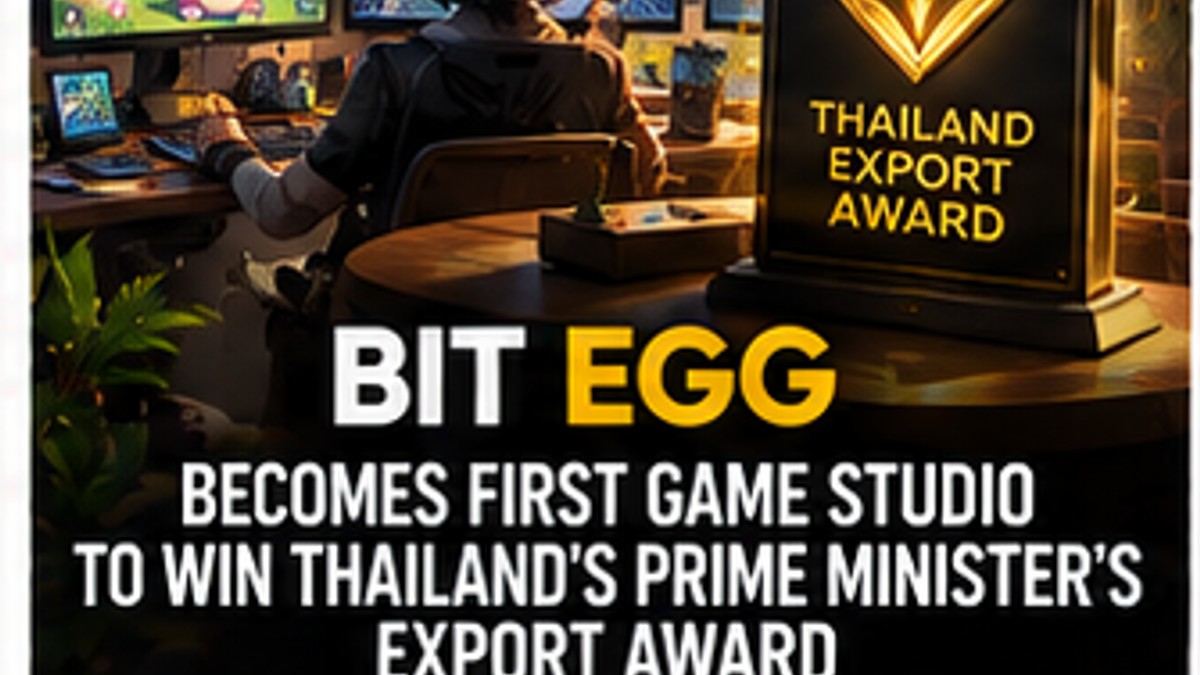 Bit Egg Becomes First Game Studio to Win Thailand's Prime Minister's Export Award — original editorial gaming news illustration