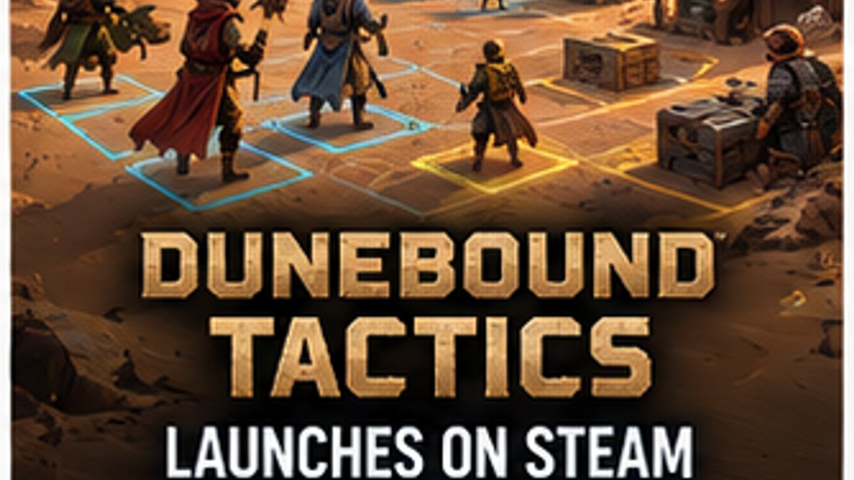 Dunebound Tactics Launches on Steam — original editorial gaming news illustration