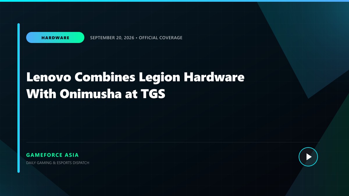 Lenovo Combines Legion Hardware With Onimusha at TGS — original editorial gaming news illustration