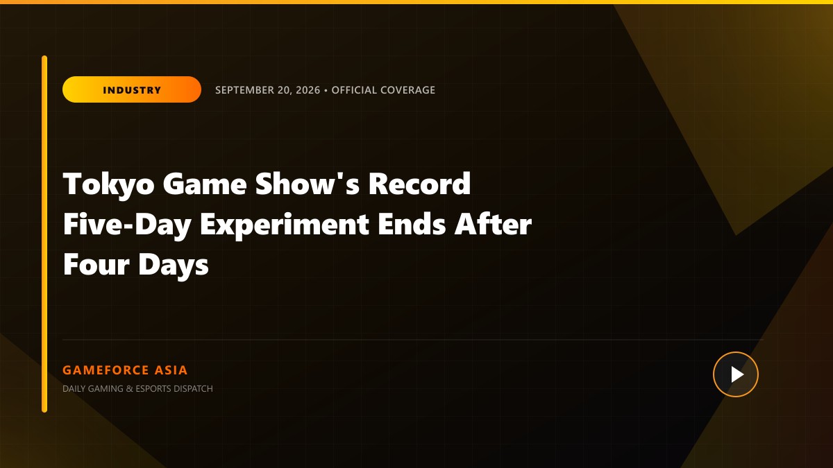 Tokyo Game Show's Record Five-Day Experiment Ends After Four Days — original editorial gaming news illustration