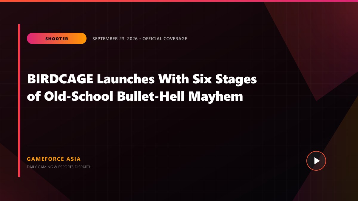 BIRDCAGE Launches With Six Stages of Old-School Bullet-Hell Mayhem — original editorial gaming news illustration