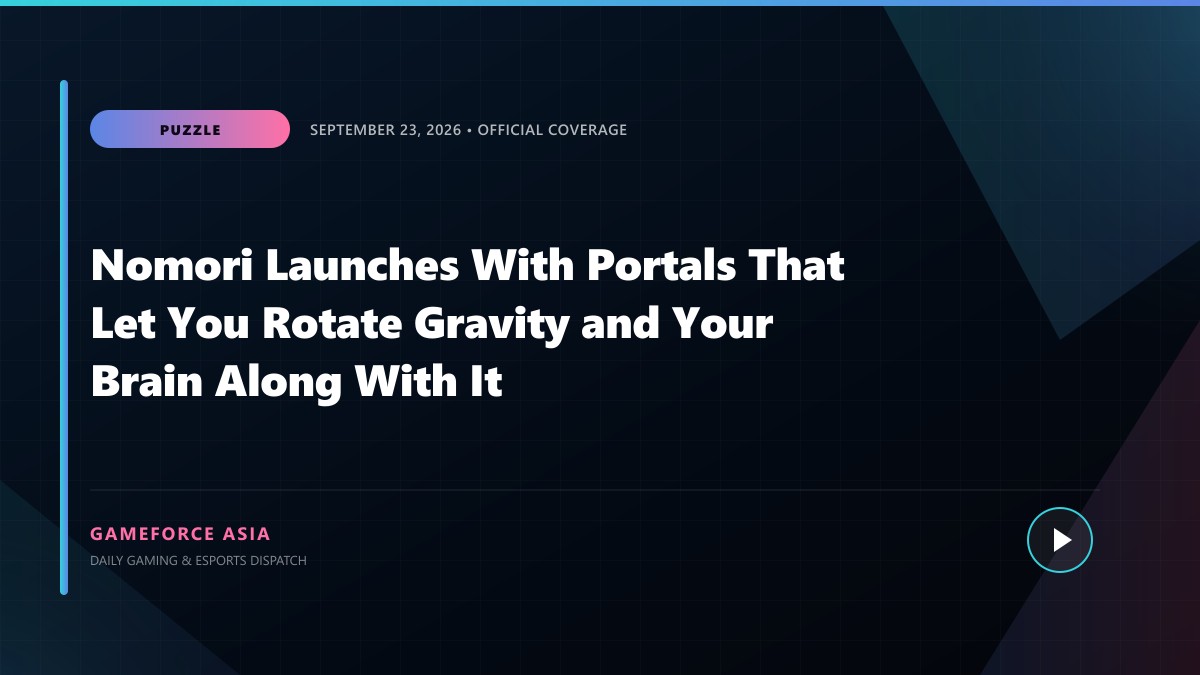Nomori Launches With Portals That Let You Rotate Gravity and Your Brain Along With It — original editorial gaming news illustration