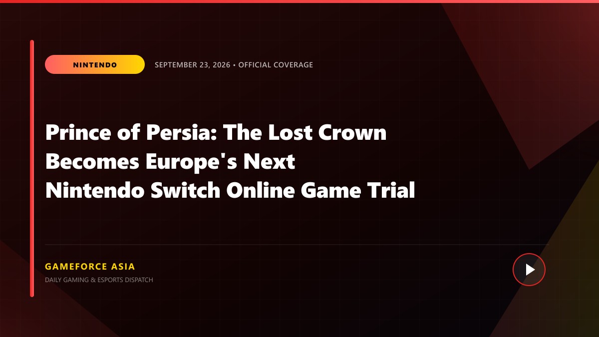 Prince of Persia: The Lost Crown Becomes Europe's Next Nintendo Switch Online Game Trial — original editorial gaming news illustration