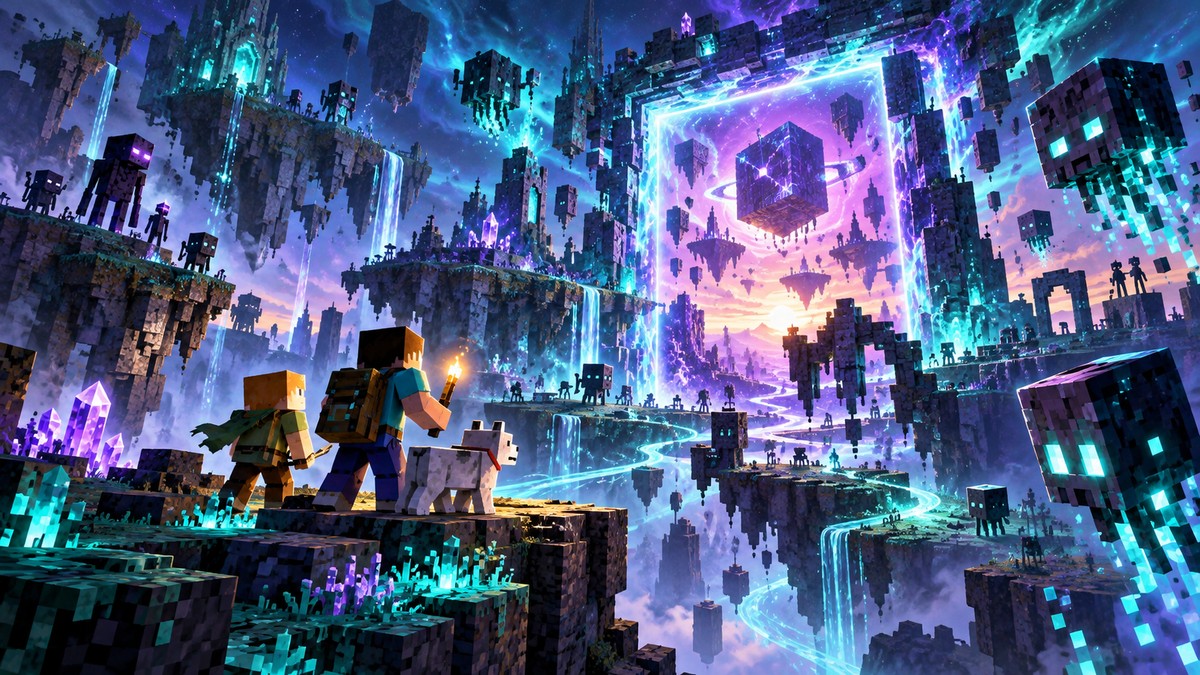 Minecraft Is Finally Getting a Fourth Dimension: Meet The Sift — original editorial gaming news illustration