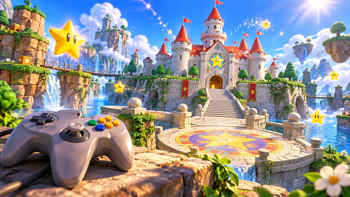 Super Mario 64 Turns 30, and 3D Gaming Owes It an Enormous Birthday Cake — original editorial gaming news illustration