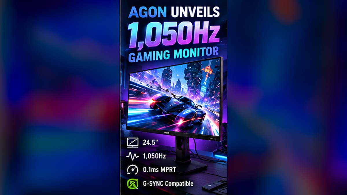 AGON Announces a 1,050Hz Gaming Monitor, Because Apparently 500Hz Was Practically a Slideshow — original editorial gaming news illustration