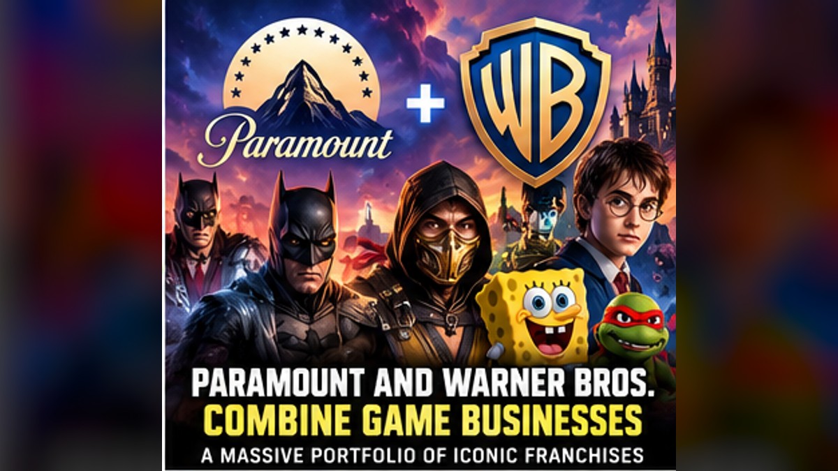 Paramount and Warner Bros Combine Game Businesses into Massive Entertainment Powerhouse — original editorial gaming news illustration