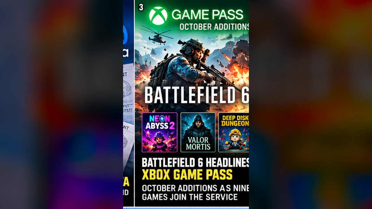 Battlefield 6 Headlines Xbox Game Pass October Additions as Nine Games Join the Service — original editorial gaming news illustration